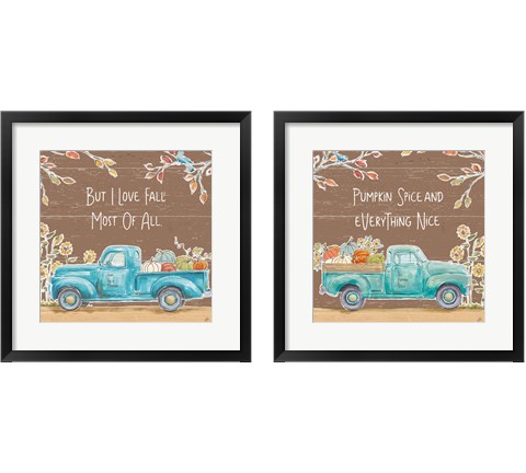 Fall Market on Walnut 2 Piece Framed Art Print Set by Daphne Brissonnet