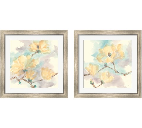 Magnolias in White 2 Piece Framed Art Print Set by Chris Paschke