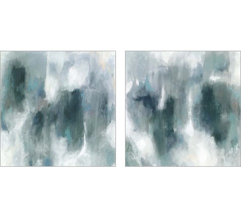 Teal Tempest 2 Piece Art Print Set by Victoria Borges