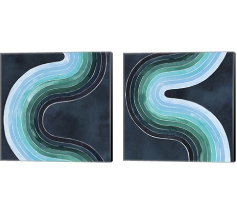 Mid Century Current 2 Piece Canvas Print Set by Grace Popp