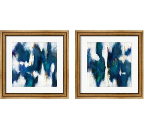 Blue Texture 2 Piece Framed Art Print Set by Danhui Nai