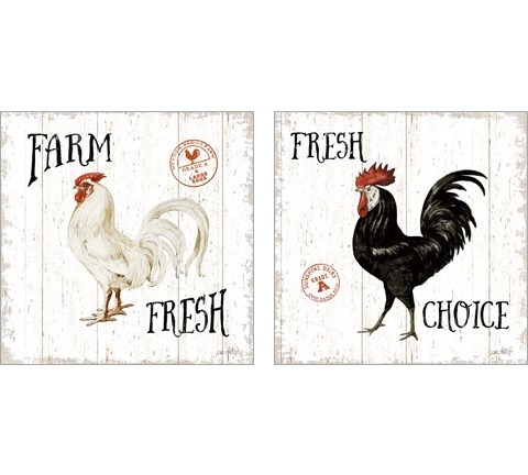 Free Range Fresh 2 Piece Art Print Set by Katie Pertiet