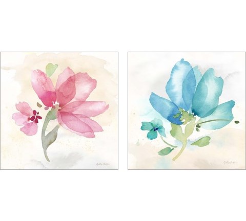 Poppy Single 2 Piece Art Print Set by Cynthia Coulter