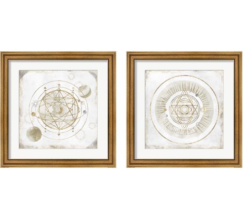 Golden Galaxy 2 Piece Framed Art Print Set by Isabelle Z