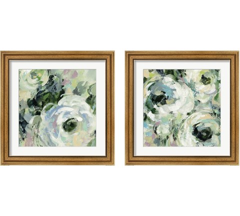 Sage and Lavender Peonies 2 Piece Framed Art Print Set by Silvia Vassileva