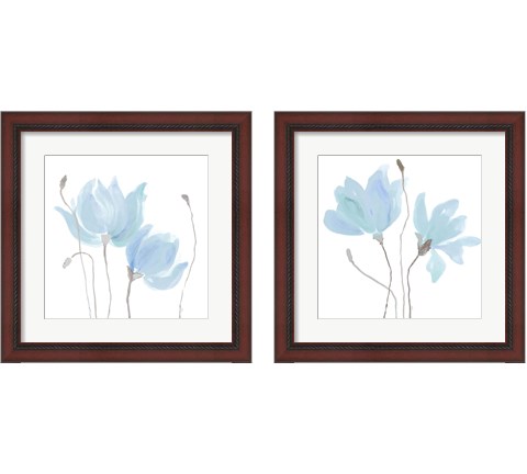 Floral Sway Blue 2 Piece Framed Art Print Set by Lanie Loreth