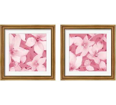 Blooming Pink Whispers 2 Piece Framed Art Print Set by Lanie Loreth