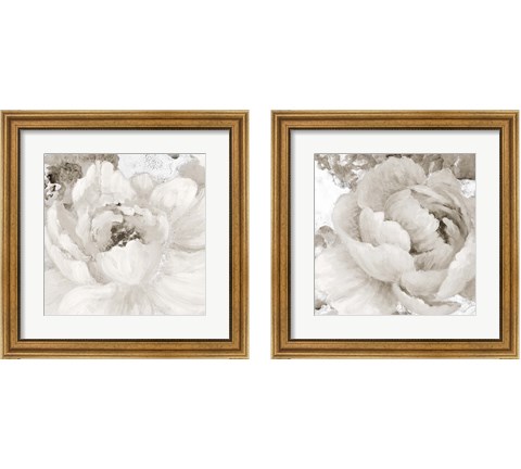 Light Grey Flowers 2 Piece Framed Art Print Set by Lanie Loreth