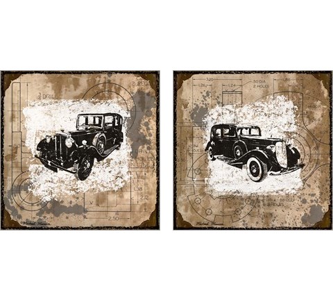 Vintage Ride 2 Piece Art Print Set by Michael Marcon