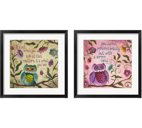 I Owl You 2 Piece Framed Art Print Set by Elizabeth Medley