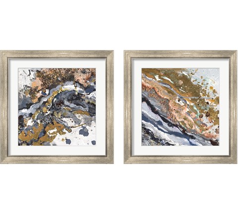 Turbulence Square 2 Piece Framed Art Print Set by Patricia Pinto