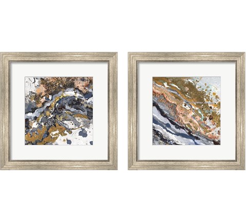 Turbulence Square 2 Piece Framed Art Print Set by Patricia Pinto