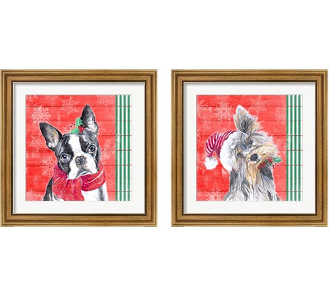 Holiday Puppy 2 Piece Framed Art Print Set by Patricia Pinto