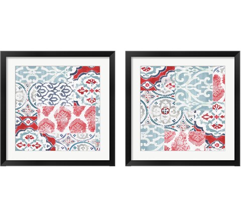 Bazaar Patchwork 2 Piece Framed Art Print Set by Pela Studio