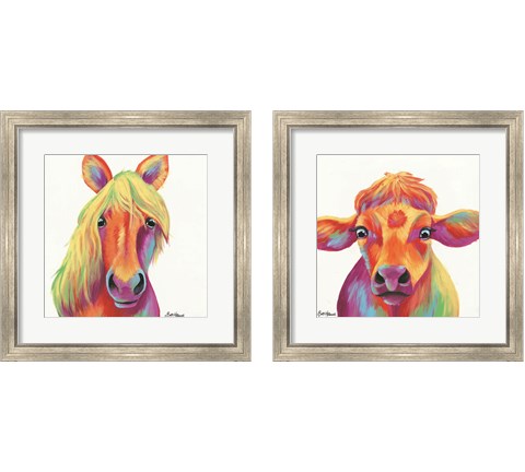 Cheery Animals 2 Piece Framed Art Print Set by Britt Hallowell