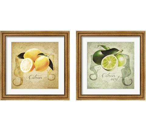 Vintage Lemons & Limes 2 Piece Framed Art Print Set by Bluebird Barn