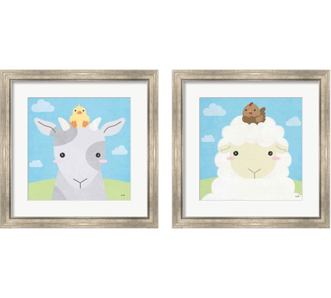 Barn Buddies  2 Piece Framed Art Print Set by Moira Hershey