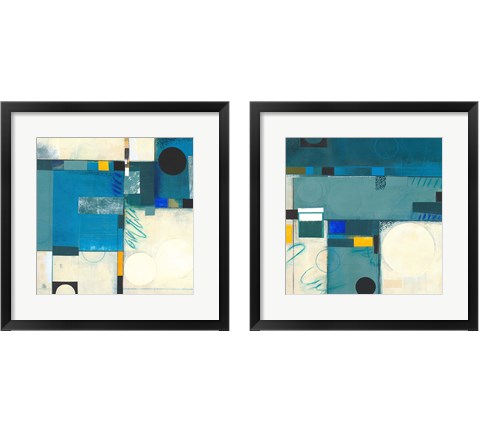 Calypso Blue 2 Piece Framed Art Print Set by Deborah Colter