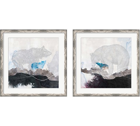 Bear  2 Piece Framed Art Print Set by Louis Duncan-He