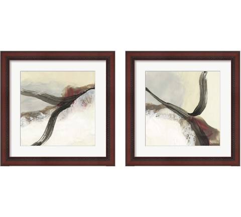 Wax Ribbon 2 Piece Framed Art Print Set by Jennifer Goldberger