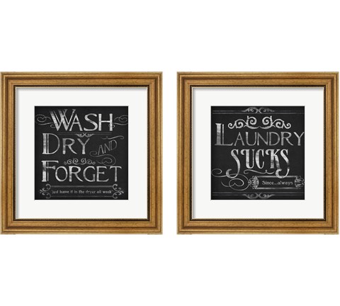 Laundry Snark 2 Piece Framed Art Print Set by June Erica Vess