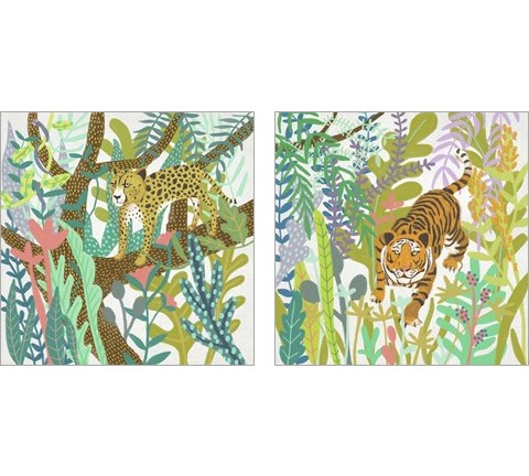 Jungle Roar 2 Piece Art Print Set by Chariklia Zarris