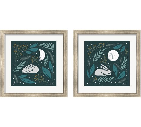 Sweet Dreams Bunny 2 Piece Framed Art Print Set by Becky Thorns