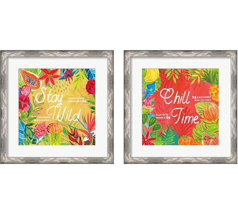 Tutti Frutti 2 Piece Framed Art Print Set by Farida Zaman