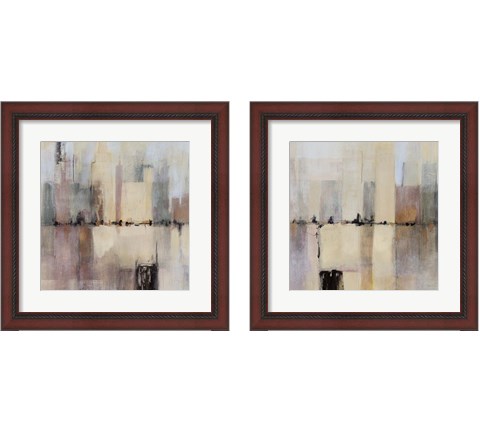 City Strata 2 Piece Framed Art Print Set by Victoria Borges