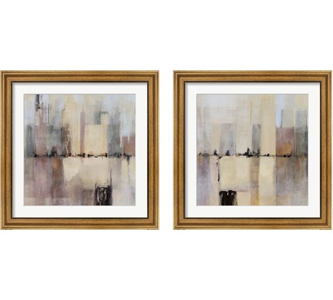 City Strata 2 Piece Framed Art Print Set by Victoria Borges