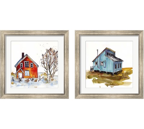 Rad Cabin 2 Piece Framed Art Print Set by Paul McCreery