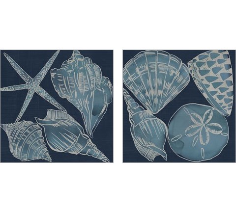 Marine Shells 2 Piece Art Print Set by Chariklia Zarris