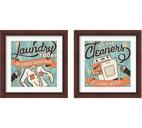 The Cleaners 2 Piece Framed Art Print Set by Pela Studio