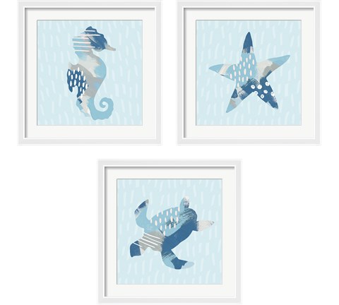 Coastal Cool 3 Piece Framed Art Print Set by Moira Hershey