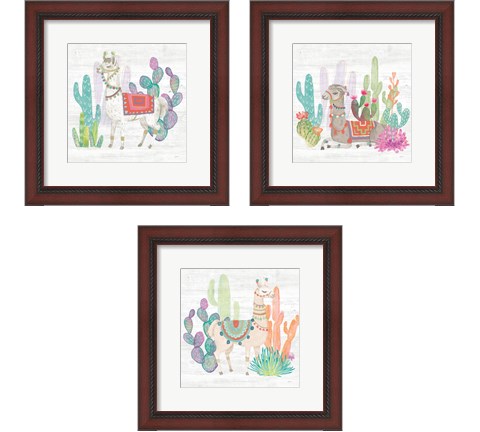 Lovely Llamas 3 Piece Framed Art Print Set by Mary Urban