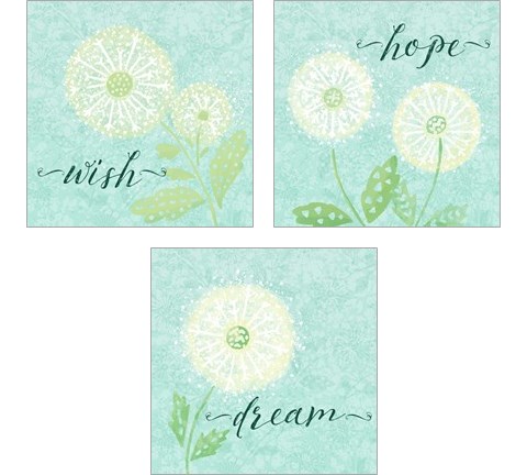 Dandelion Wishes 3 Piece Art Print Set by Noonday Design