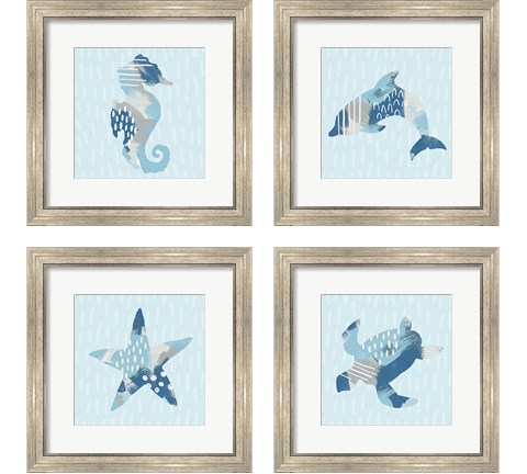 Coastal Cool 4 Piece Framed Art Print Set by Moira Hershey