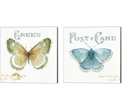 My Greenhouse Butterflies 2 Piece Canvas Print Set by Lisa Audit