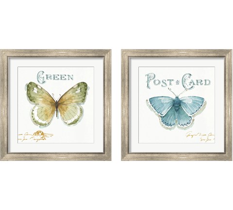 My Greenhouse Butterflies 2 Piece Framed Art Print Set by Lisa Audit