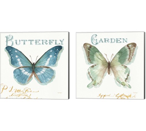 My Greenhouse Butterflies 2 Piece Canvas Print Set by Lisa Audit