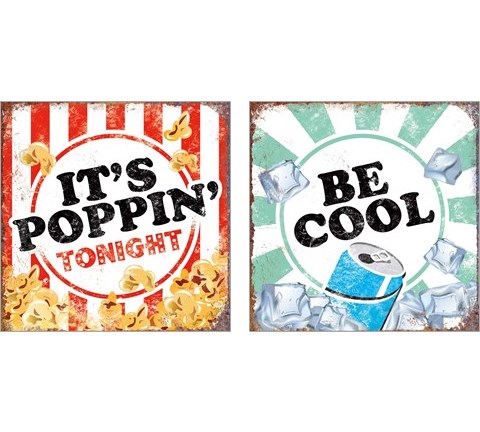 Poppin' & Cool 2 Piece Art Print Set by J.J. Brando