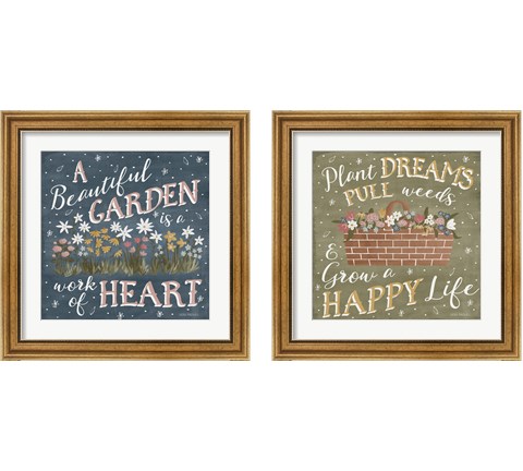 Blooming Garden 2 Piece Framed Art Print Set by Laura Marshall