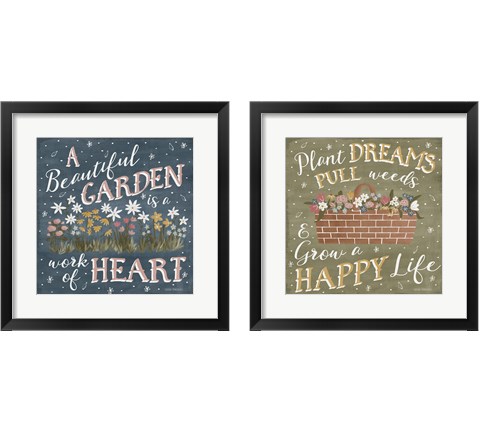 Blooming Garden 2 Piece Framed Art Print Set by Laura Marshall