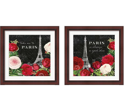 Rouge Paris III Black 2 Piece Framed Art Print Set by Katie Pertiet