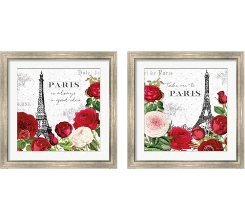 Rouge Paris 2 Piece Framed Art Print Set by Katie Pertiet