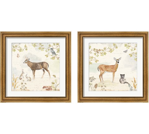 Woodland Wreath 2 Piece Framed Art Print Set by Beth Grove