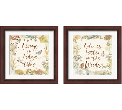 Woodland Wreath 2 Piece Framed Art Print Set by Beth Grove