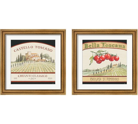 Tuscan Flavor 2 Piece Framed Art Print Set by Daphne Brissonnet