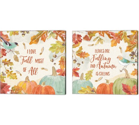 Falling for Fall 2 Piece Canvas Print Set by Beth Grove