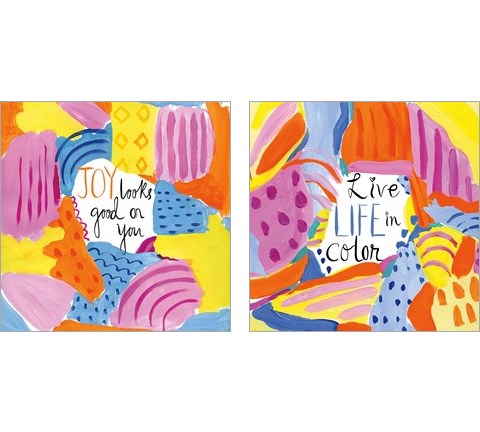 Abstract Affirmations 2 Piece Art Print Set by Farida Zaman